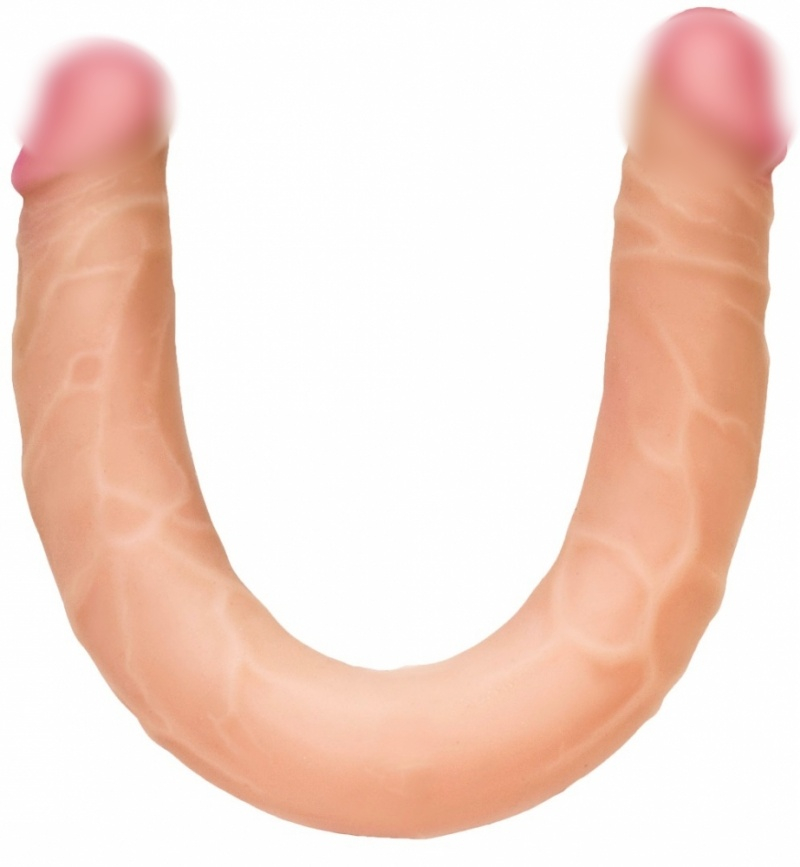 Фаллоимитатор двухголовый "Два конца" рельефный, реалистичный, 47см 